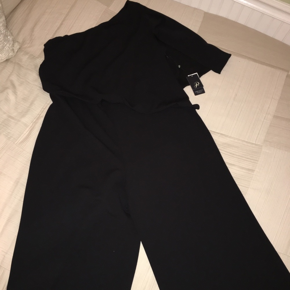 Adrianna Papell Knit Crepe One-Shoulder Jumpsuit